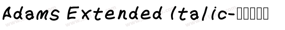 Adams Extended Italic字体转换
